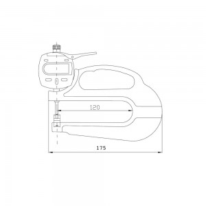 ASİMETO Dijital Kalınlık Komparatörü 120 mm (0.01 mm)